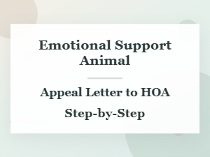 How to Appeal an Esa Letter to Your Hoa