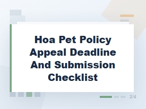 How to Submit Your Hoa Pet Policy Appeal
