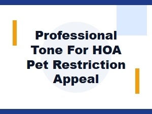 Crafting an Effective Hoa Appeal for Pets