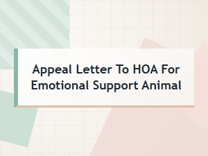 Crafting an Esa Appeal Letter for Your Hoa