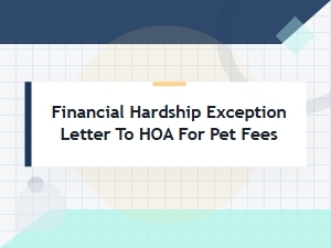 Requesting Pet Fee Relief From Your Hoa