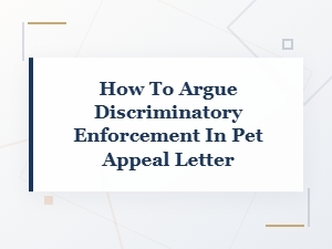 Arguing Discriminatory Enforcement in Your Appeal Letter