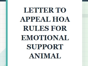 Appeal Hoa Rules for Support Animals