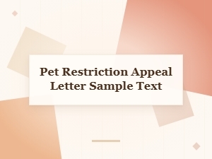 Crafting a Pet Policy Appeal Letter