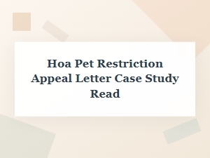 Case Study: How We Appealed Our Hoa Pet Policy